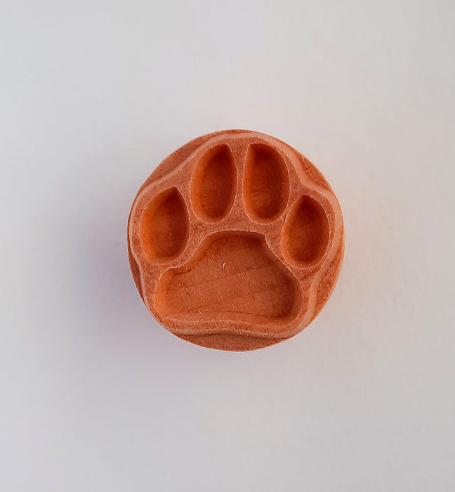 LARGE ROUND STAMP – PAW PRINT
