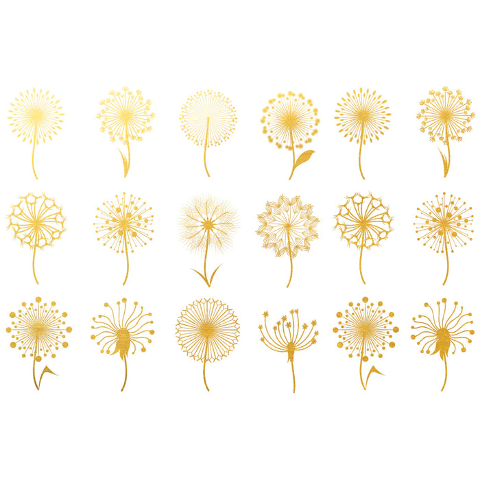 OVERGLAZE DECAL GOLD DANDELION