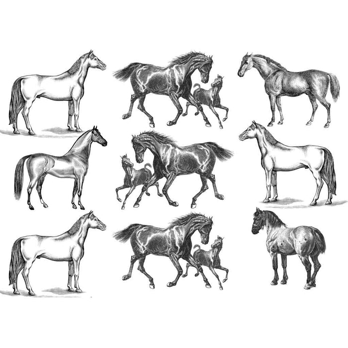 UNDERGLAZE TRANSFER HORSES