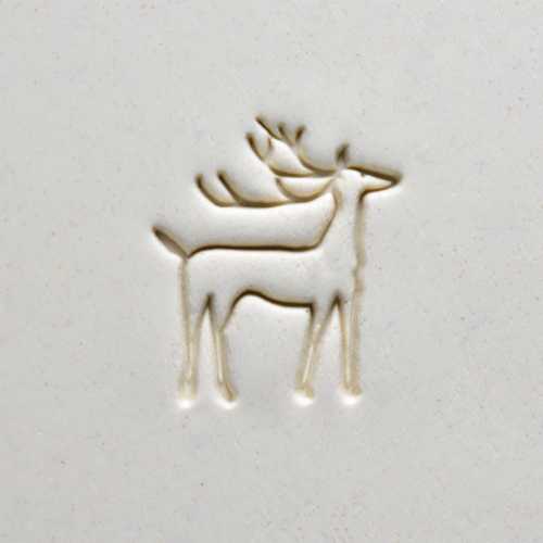 LARGE ROUND STAMP – REINDEER