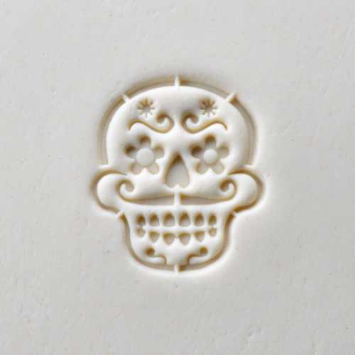 LARGE ROUND STAMP – DAY OF THE DEAD SKULL